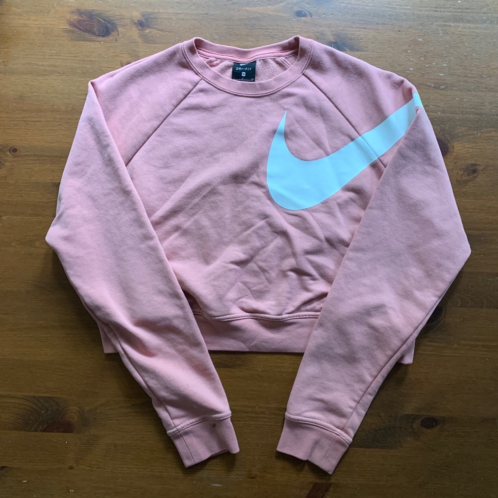 Nike Cropped Shoulder-Swoosh Sweatshirt